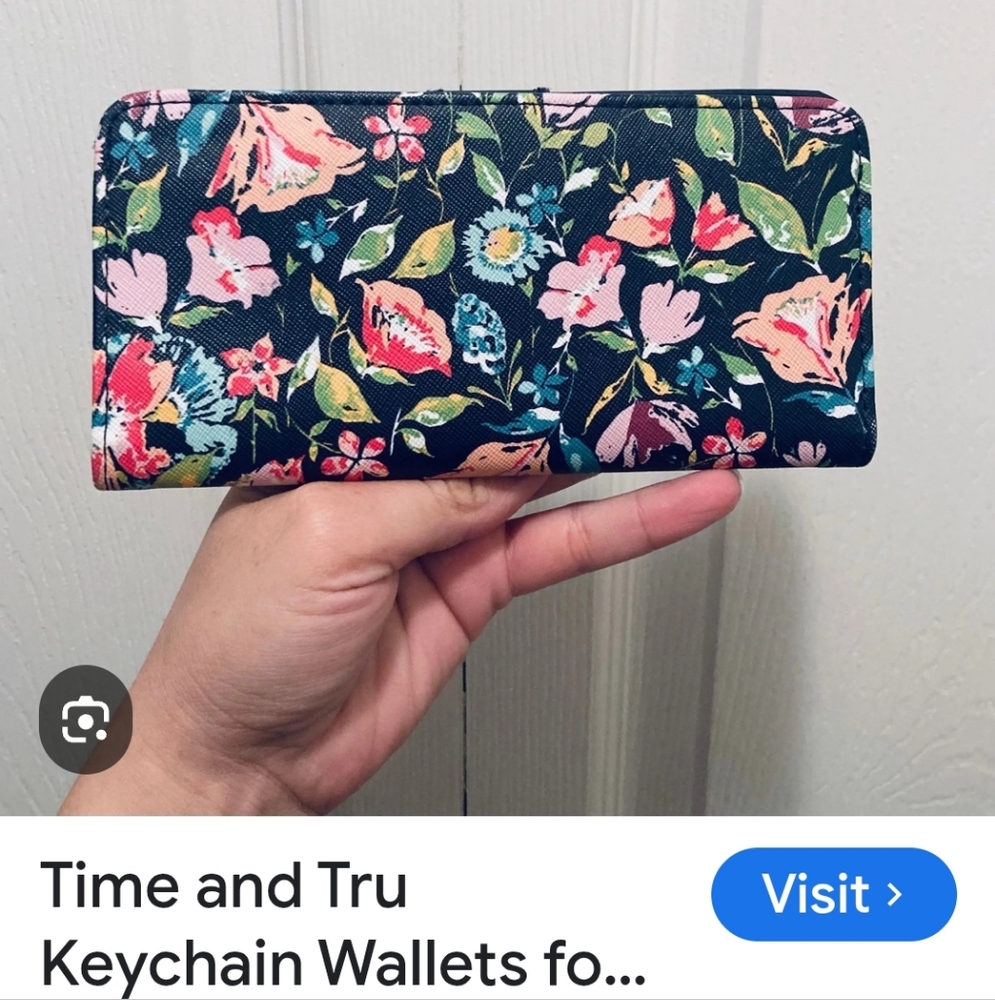 Floral Pattern Phone Wallet Case